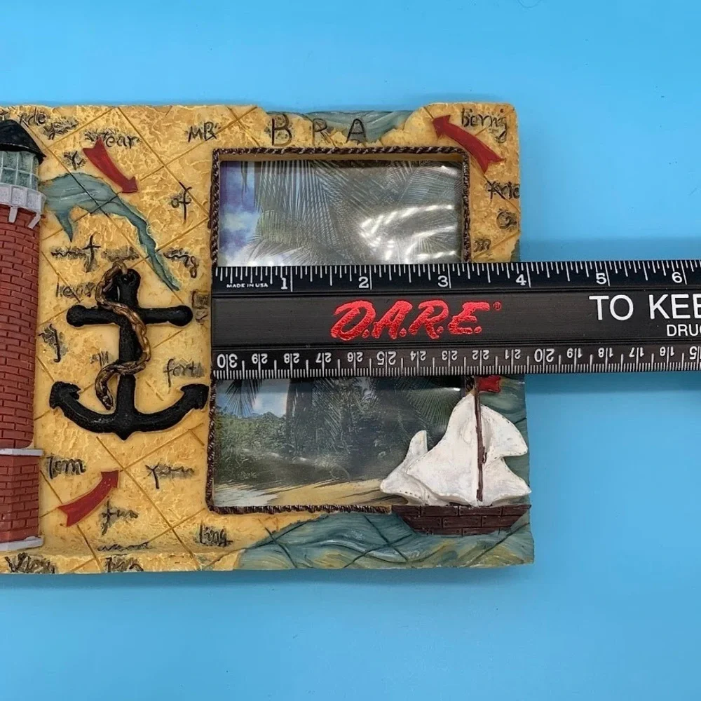 3D Nautical Theme Picture Frame Travel Lighthouse Anchor Ship